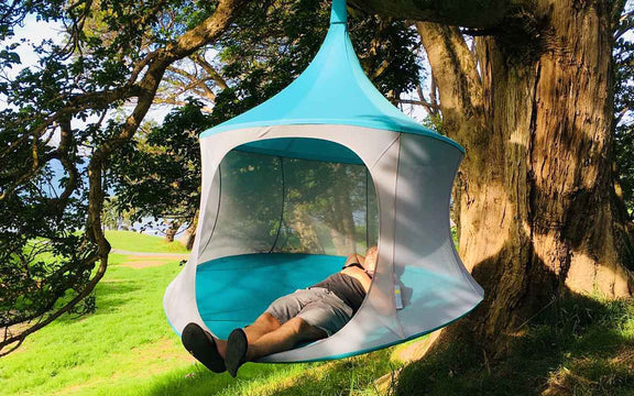 TreePod – All of the elements of Hammock, Hanging Chair, Day Tent, Tree House