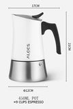 Moka, Pot, Stove Top, Coffee, Maker, 450ml, 9 Cup, Espresso