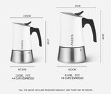 Moka Pot Stove Top Espresso Coffee Maker - 450ml