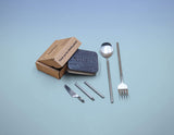 Outlery, reusable, compact, cutlery, setup