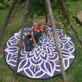 MANDALA Design Mat - PURPLE WHITE