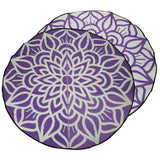 MANDALA Design Mat - PURPLE WHITE