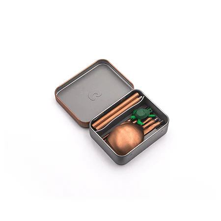outlery, reusable, travel, cutlery, set, rose, gold, compact, portable, folded, packaged, portable, plastic free, stainless steel